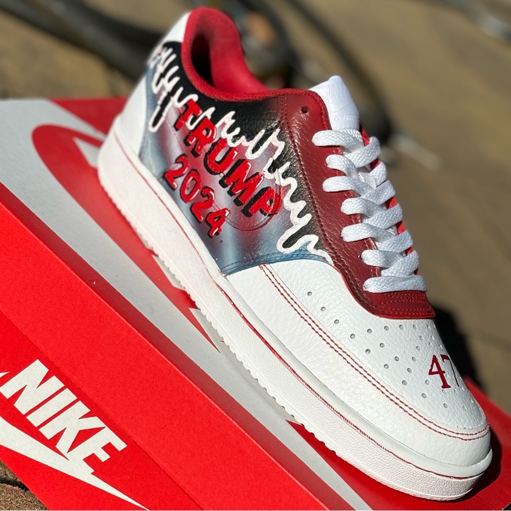 For all my MAGA fans, this one is for you!! Custom President Trump 2024 Sneakers - Picture 5 of 9